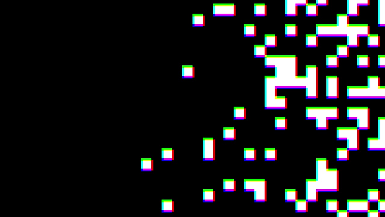 Dynamic Pixel Reveal and Dissolve with RGB Glitch Effect