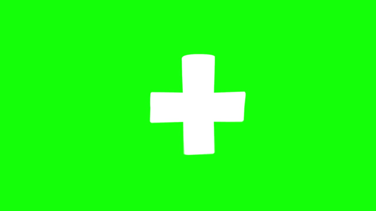 White Cross on Green Background