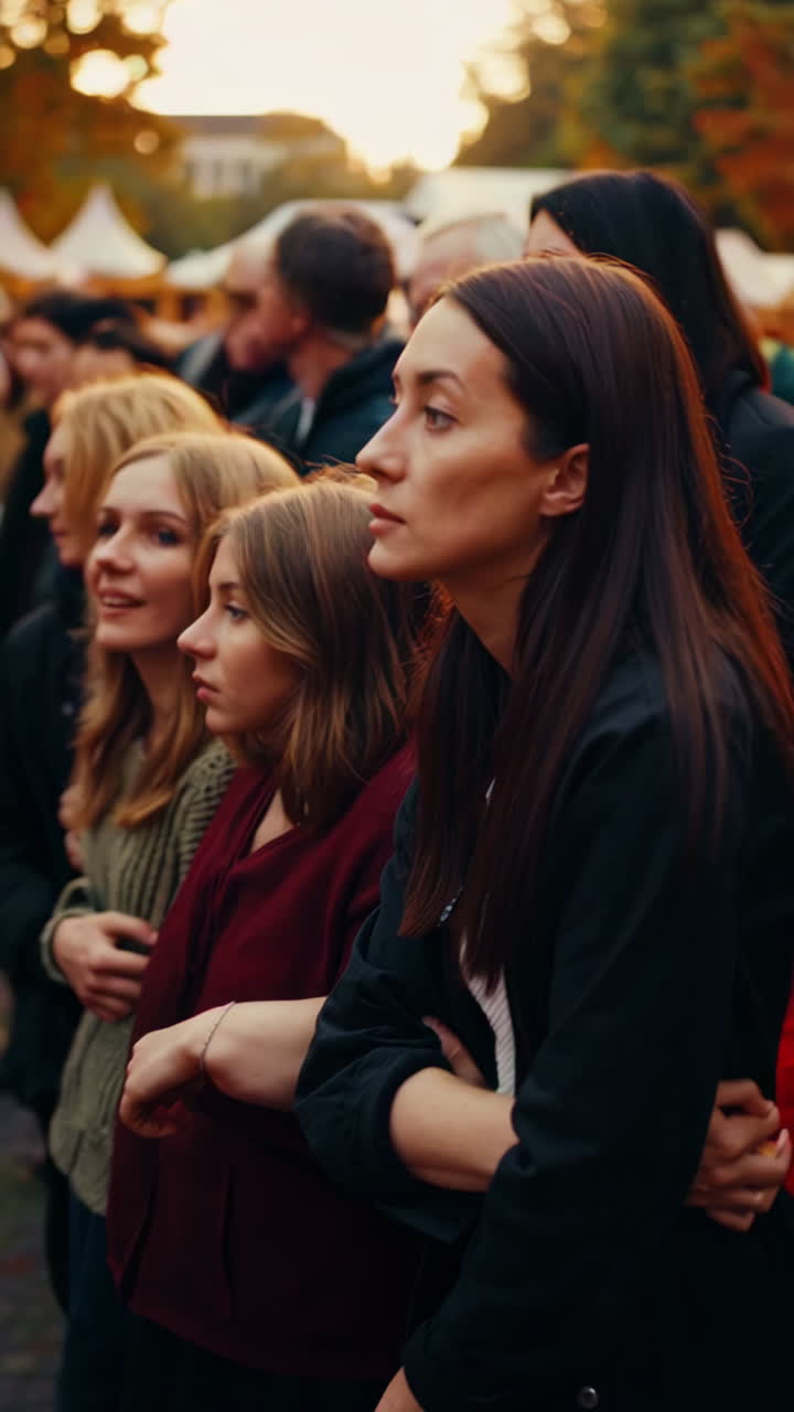 Autumn Festival Crowd and Corn