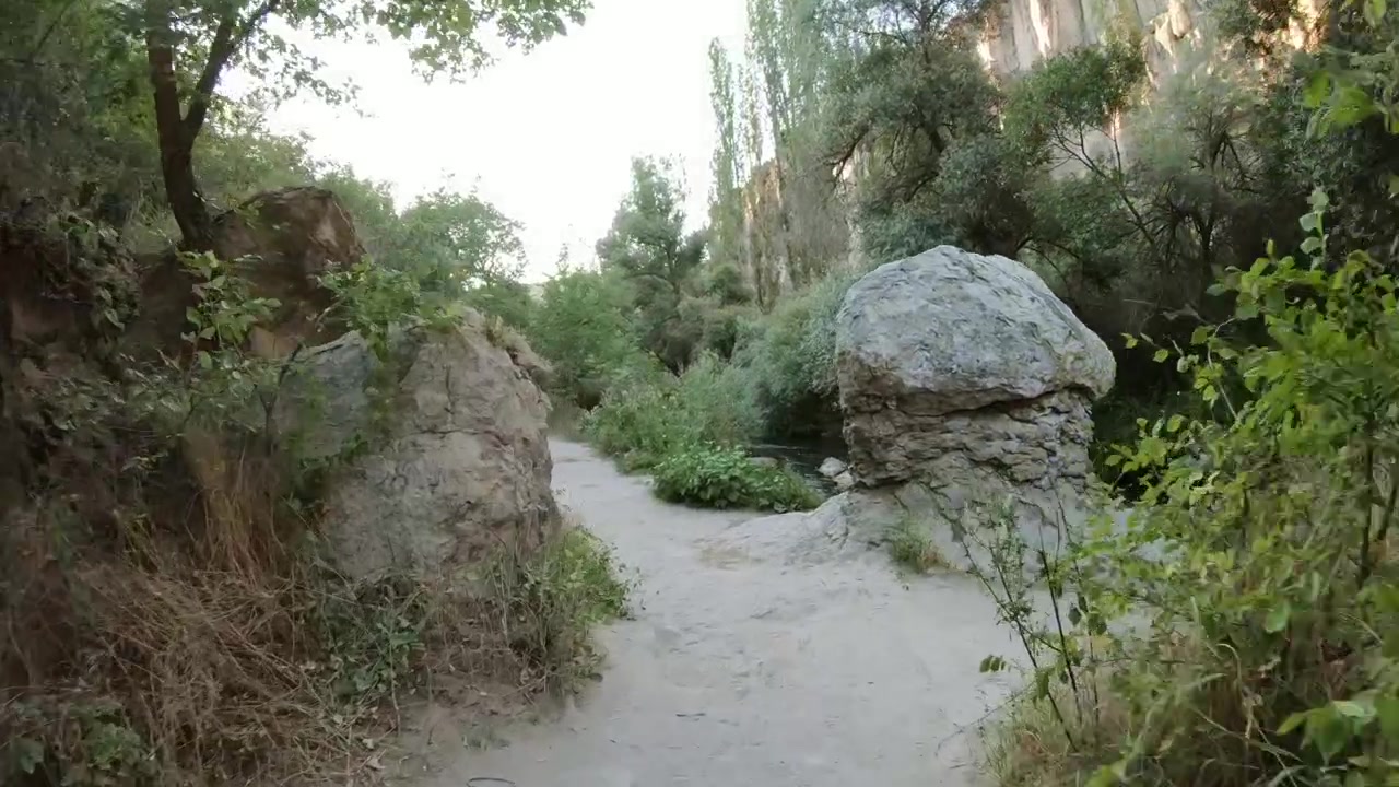 Walking Along a Scenic Trail in Ihlara Valley