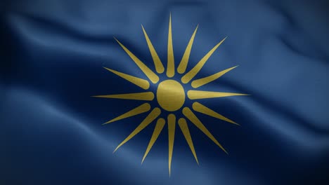 bandera de macedonia griega fondo de bucle 4k