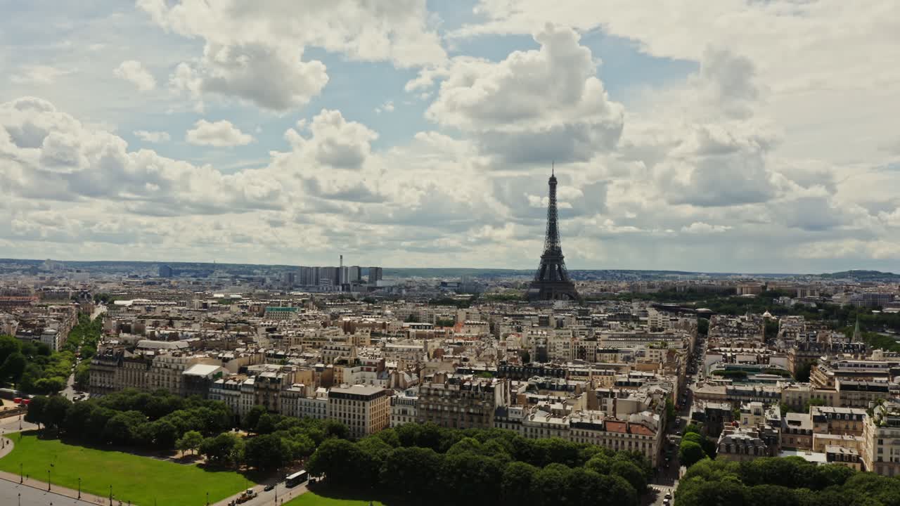 에펠탑 과 함께 파리 의 공중 풍경