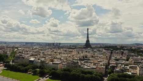 aerial view of paris with eiffel tower