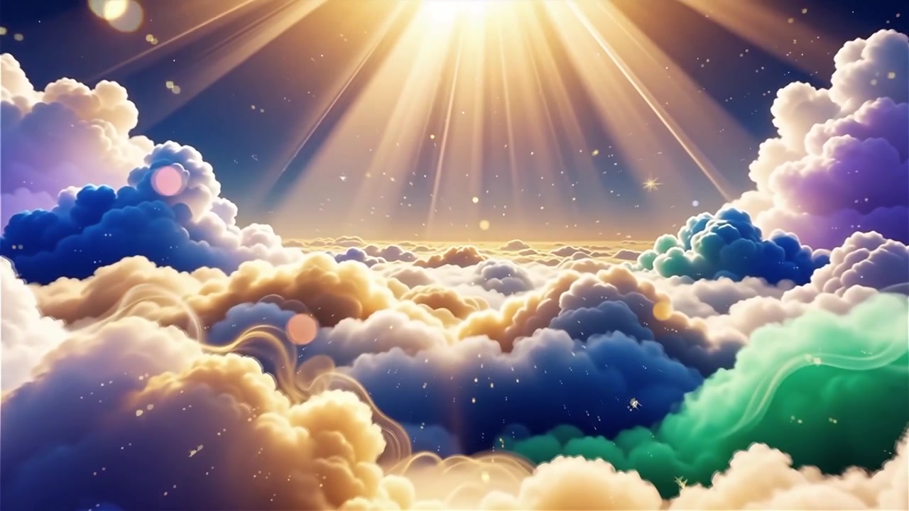 Christian Heavenly Light Worship Background