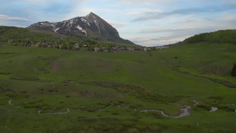 winding stream towards mt