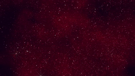 Universo-Con-Estrellas-Voladoras-Aleatorias-Y-Polvo-En-Nubes-Rojas