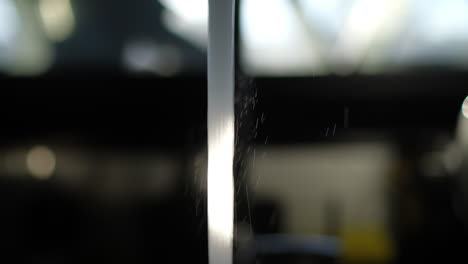 stream of water from kitchen faucet