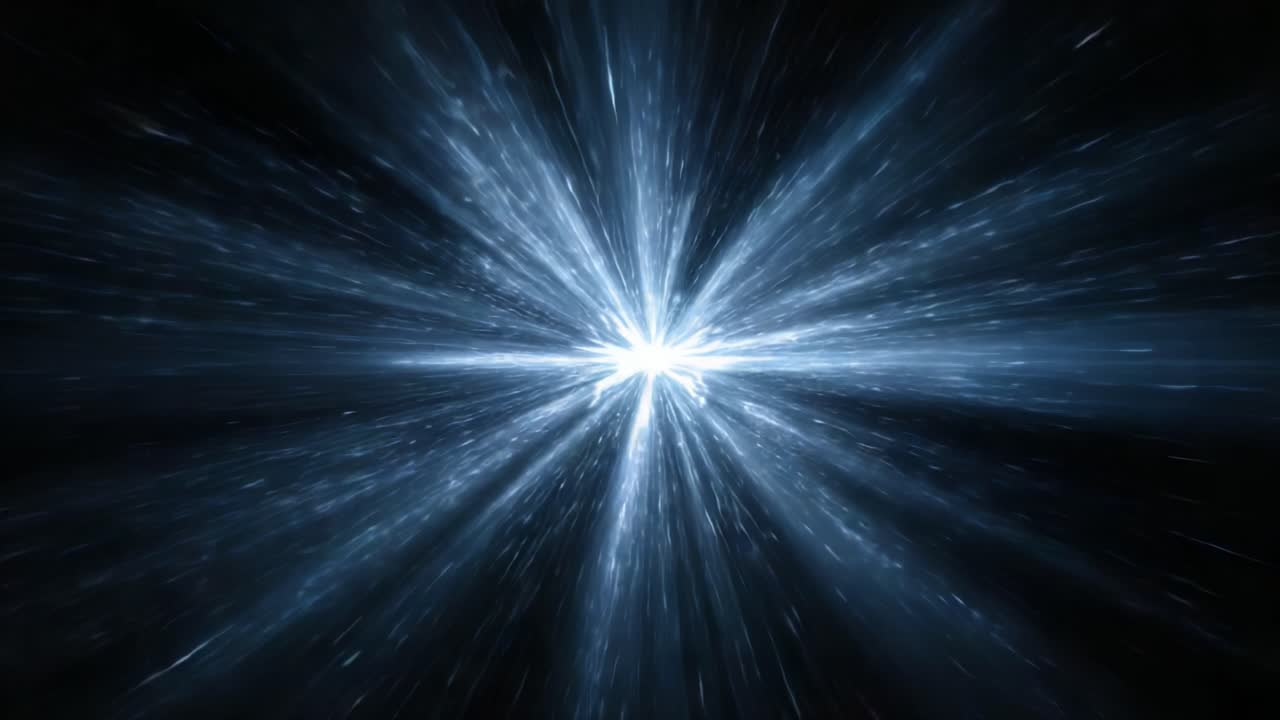 Una straordinaria rappresentazione visiva di luce ed energia cosmica che pulsa da un nucleo centrale, creando un effetto maestoso in un ambiente astrale oscuro