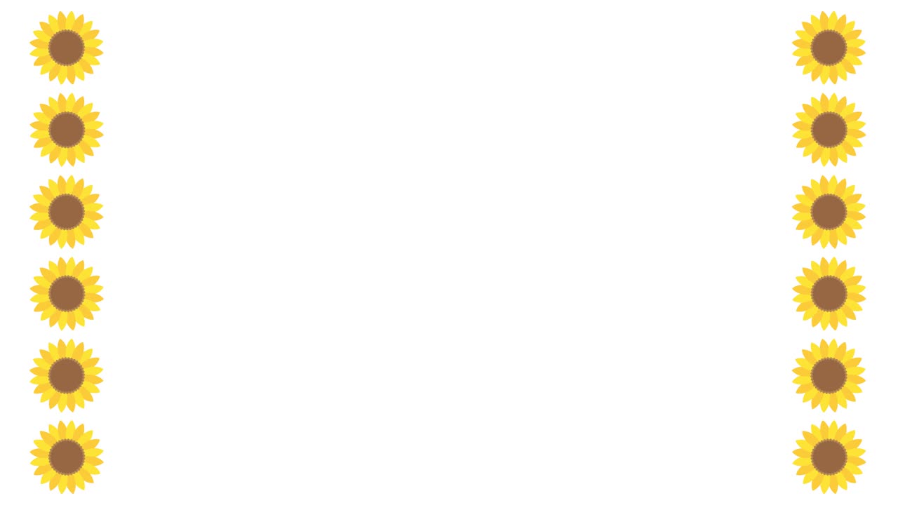 선플라워 프레임 애니메이션 소재