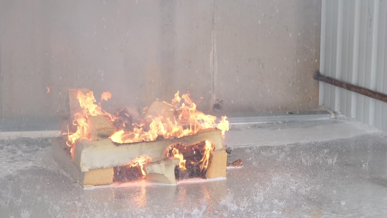 Water Based Fire Suppression System in Action