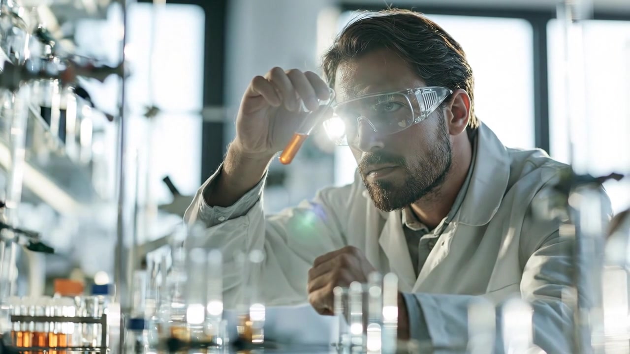 Laboratorieforsker bruger pipette under biologisk forskning