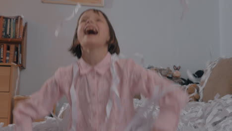 children amusing themselves at paper party