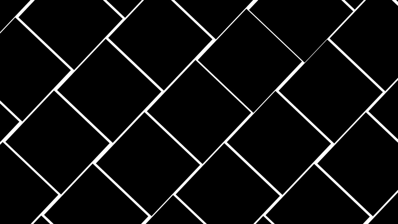 Abstract Geometric Black and White Transition with Expanding Squares and Lines