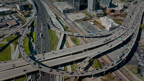 busy road in rush hours. dallas, texas, us