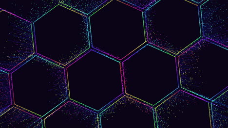 patrón de puntos hexagonales coloridos diseño intrincado de puntos conectados