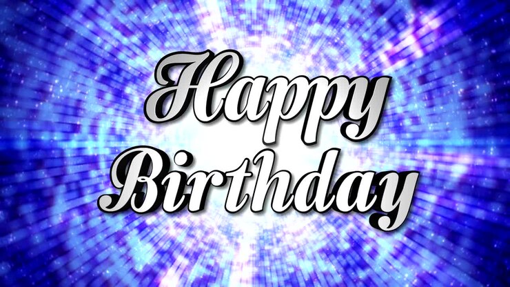 Happy Birthday Animation Text and Disco Dance Background, Loop