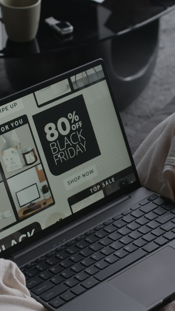 Laptop showing Black Friday sale