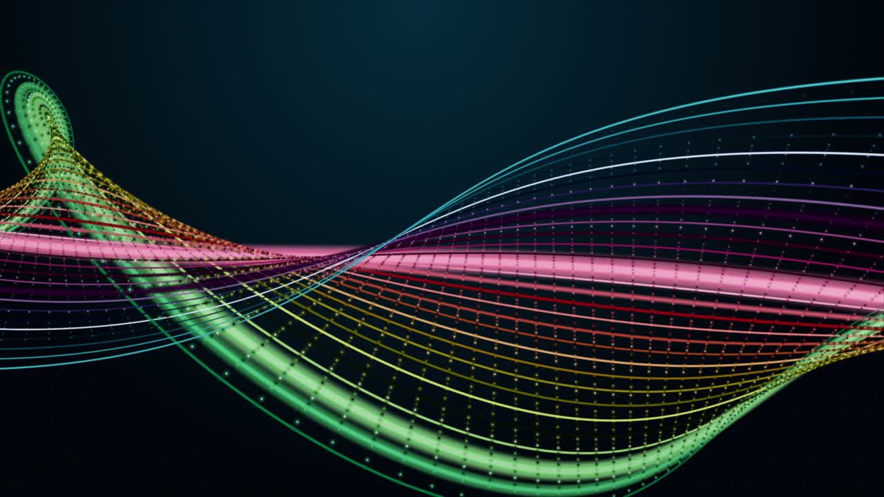 Futuristic animation with stripe object in slow motion, 4096x2304 loop 4K