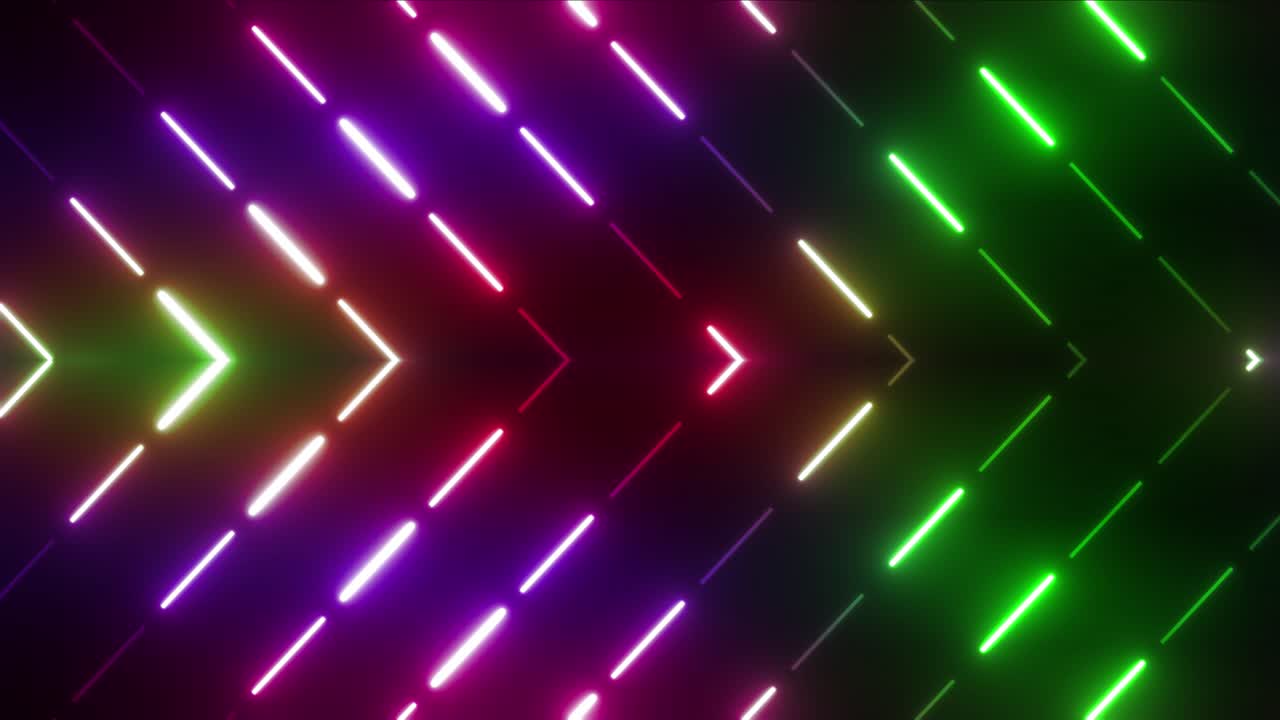 Abstract Neon Arrow Pattern