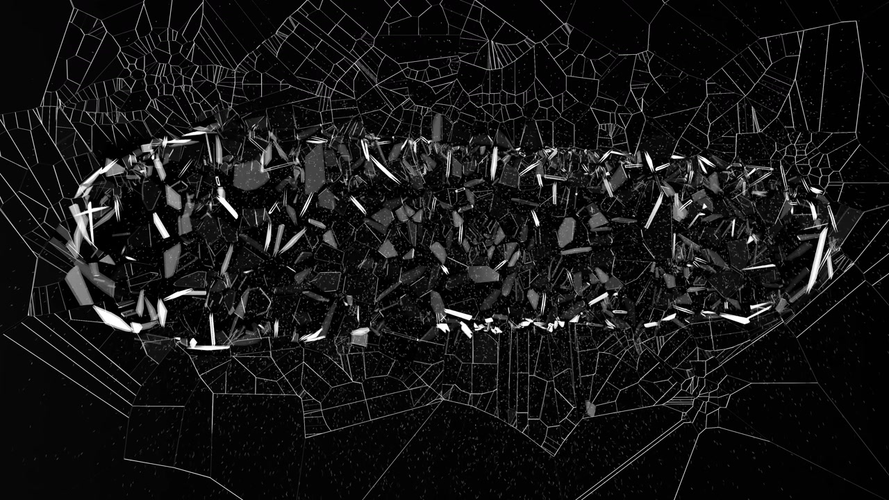 Efeito abstrato de rachaduras e fraturas de vidro quebrado em fundo preto, elemento de textura de sobreposição