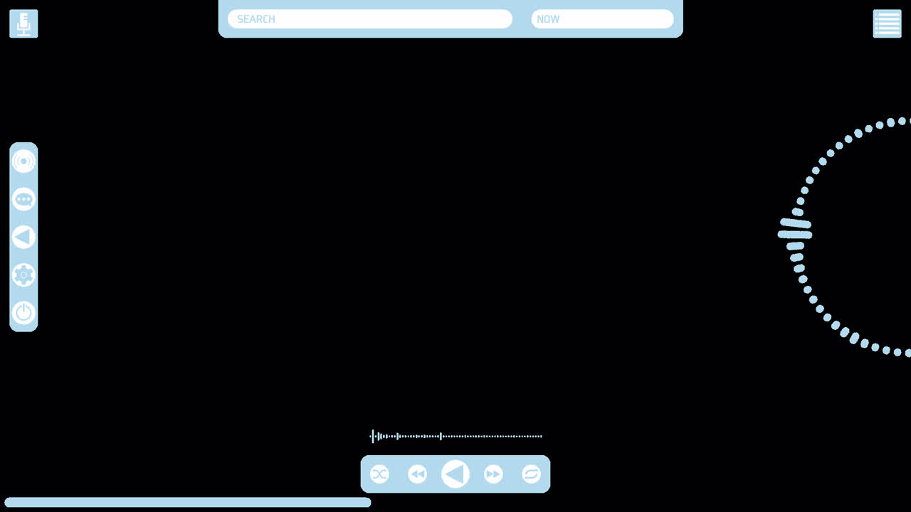 Audio player animated overlay.  1080p - 30 fps - Alpha Channel (5)