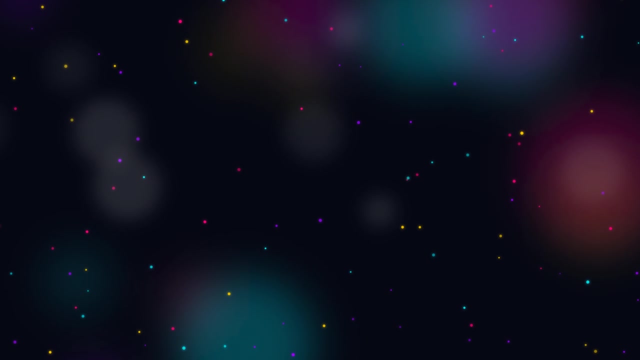 Abstract Background with Floating Colorful Particles and Soft Bokeh Lights