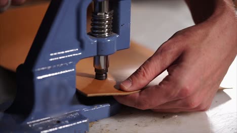 leatherworking with a punch press