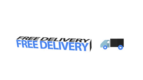 free-delivery-word-animation-motion-graphic-video-with-Alpha-Channel,-transparent-background-use-for-website-banner,-coupon,sale-promotion,advertising,-marketing