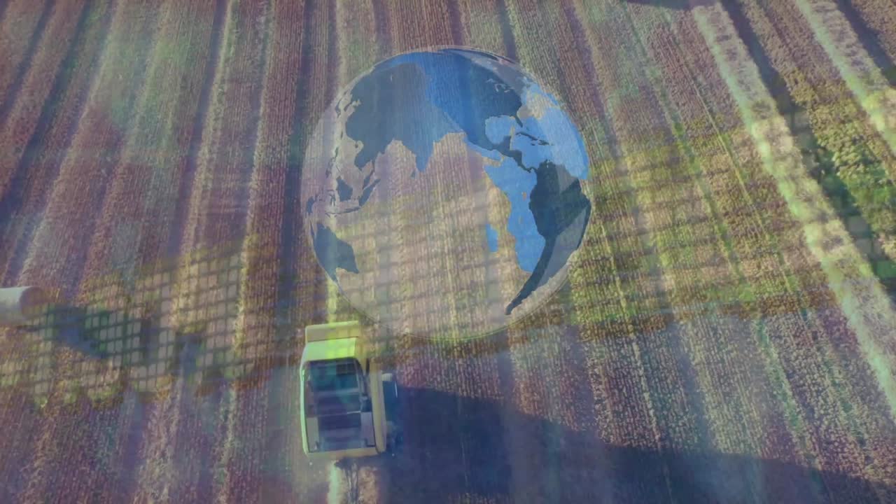 анимация глобальной и финансовой обработки данных по сельскому хозяйству