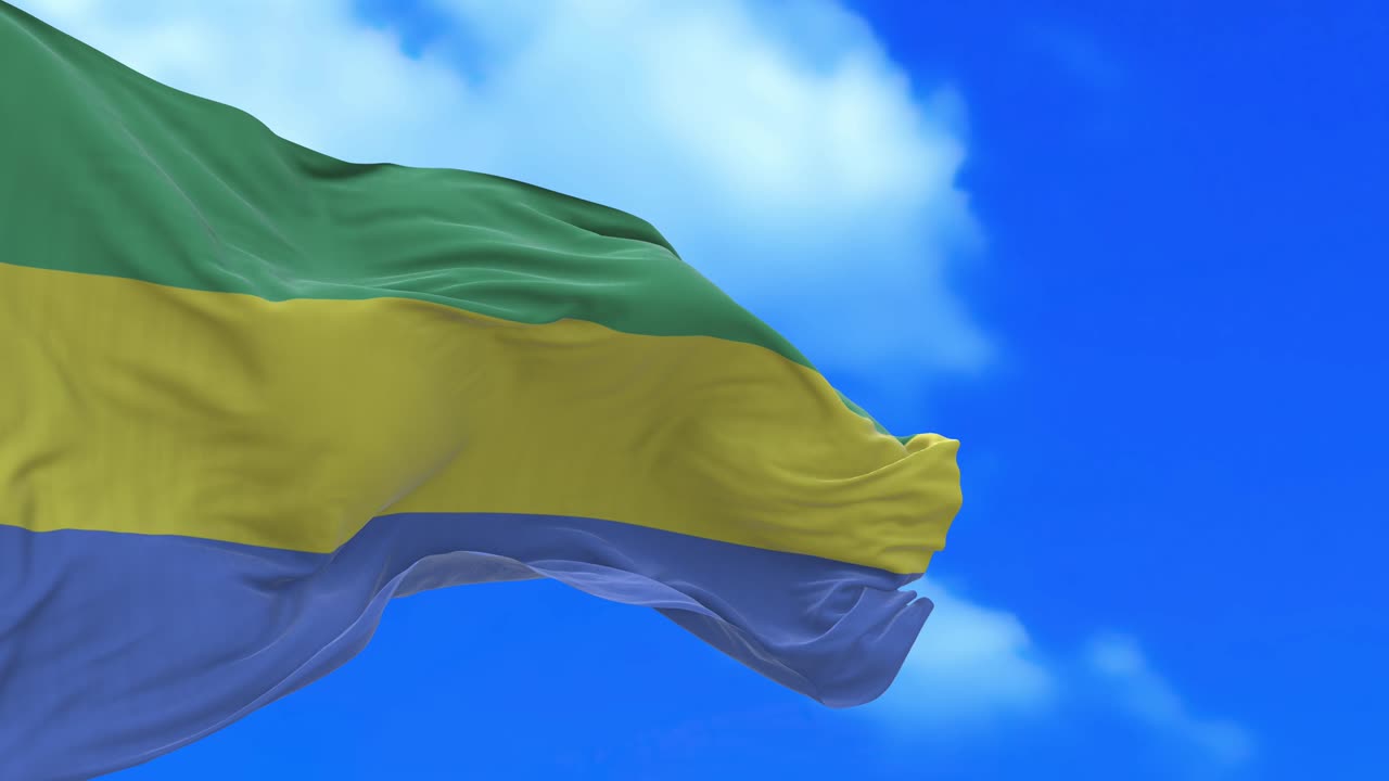 el bucle sin costuras de la bandera de gabón.