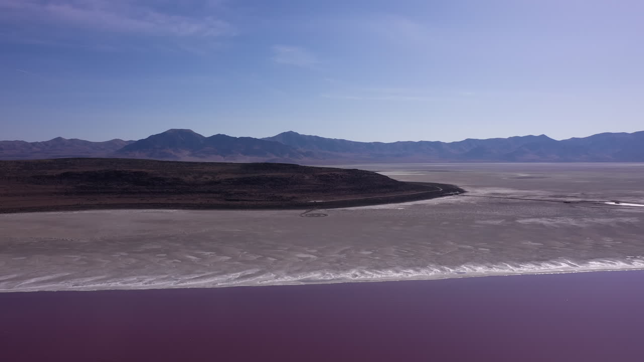 그레이트 솔트 레이크에서 유타 풍경의 조감도