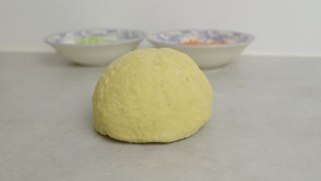 piece of lasagna dough on kitchen cooking table