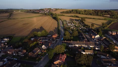 aldeia de sherburn e colina de sherburn no condado de durham - drone aéreo 4k hd imagens