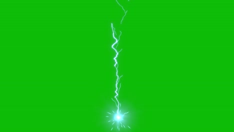 Visual-effects,-VFX,-thunder-strikes-,-electric-energy-on-green-screen-3D-animation