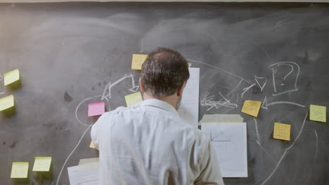 Tired-middle-aged-businessman-in-white-shirt-working