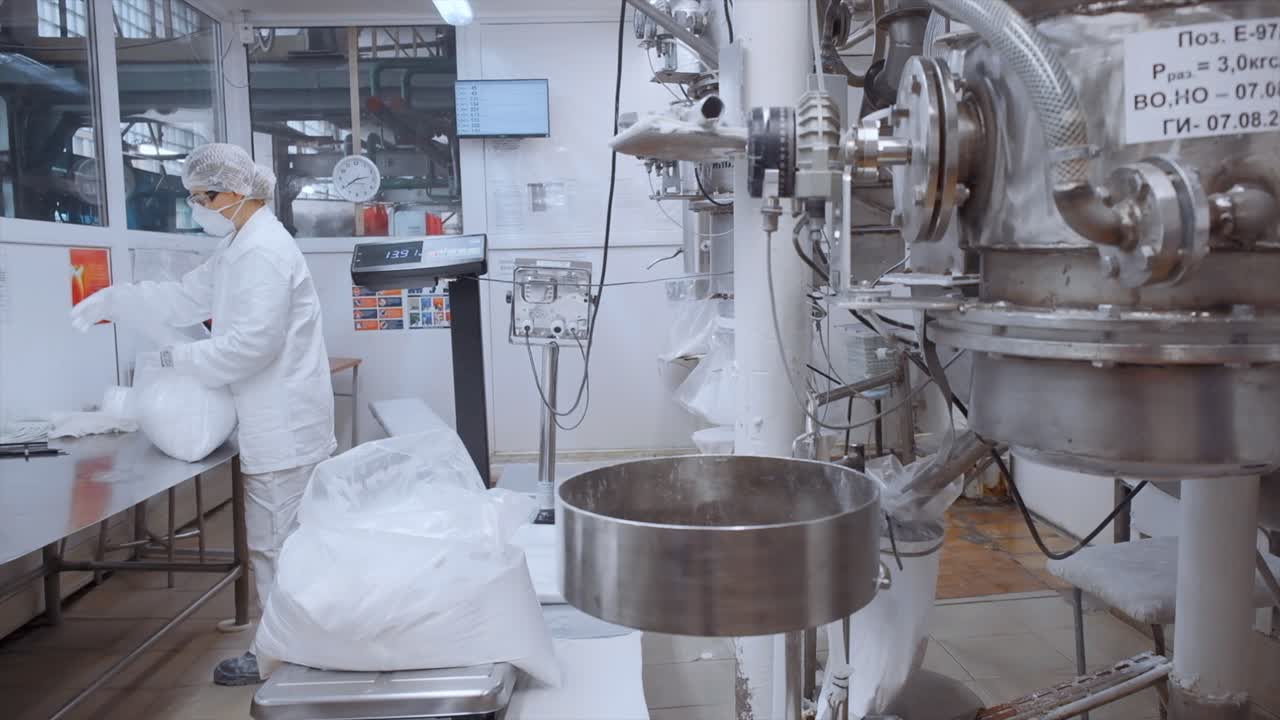 proceso de envasado industrial de polvos