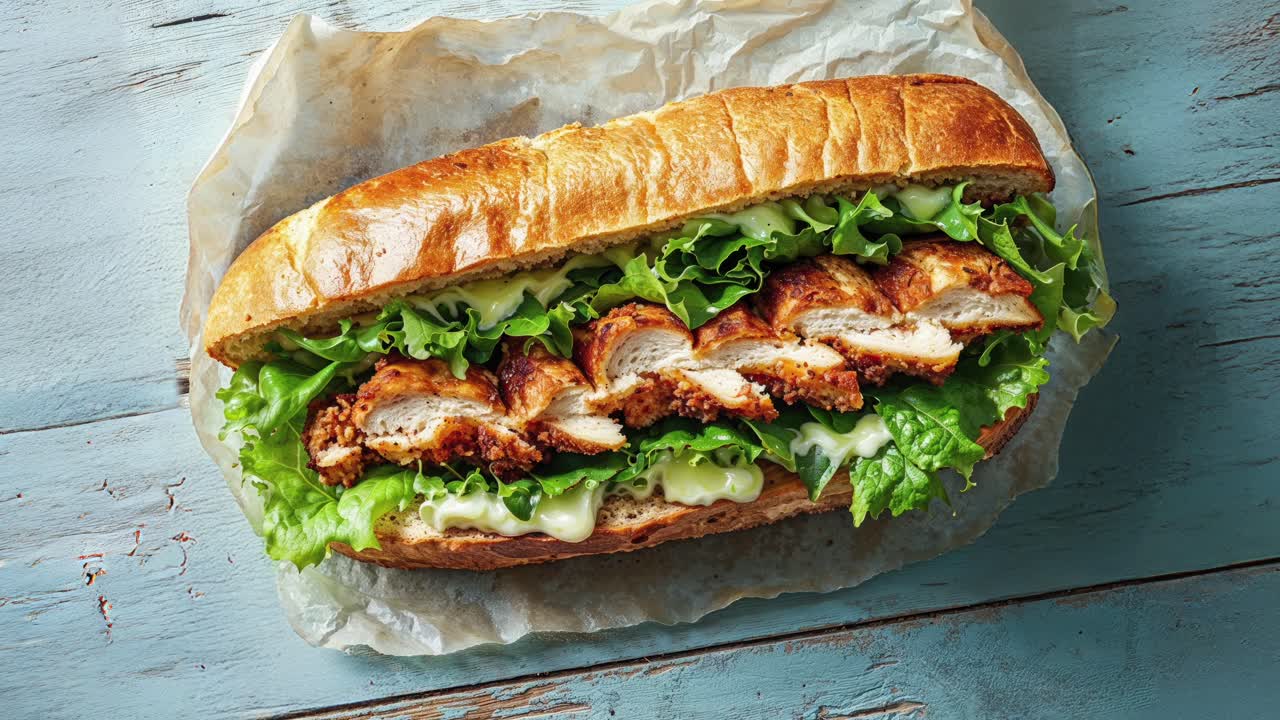 sándwich de pollo crujiente