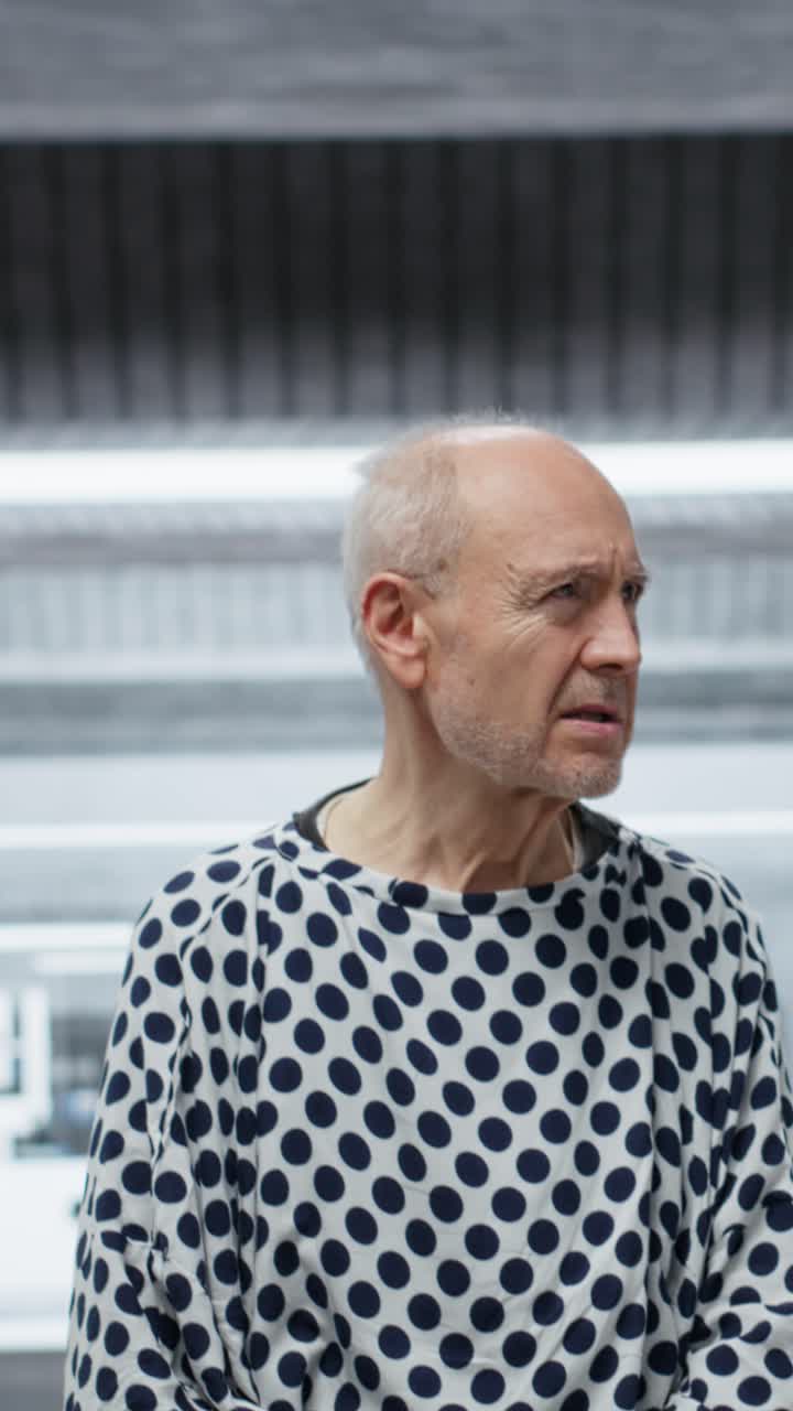 Vertical Video Scientist in protective coveralls studying viral infection in a patient