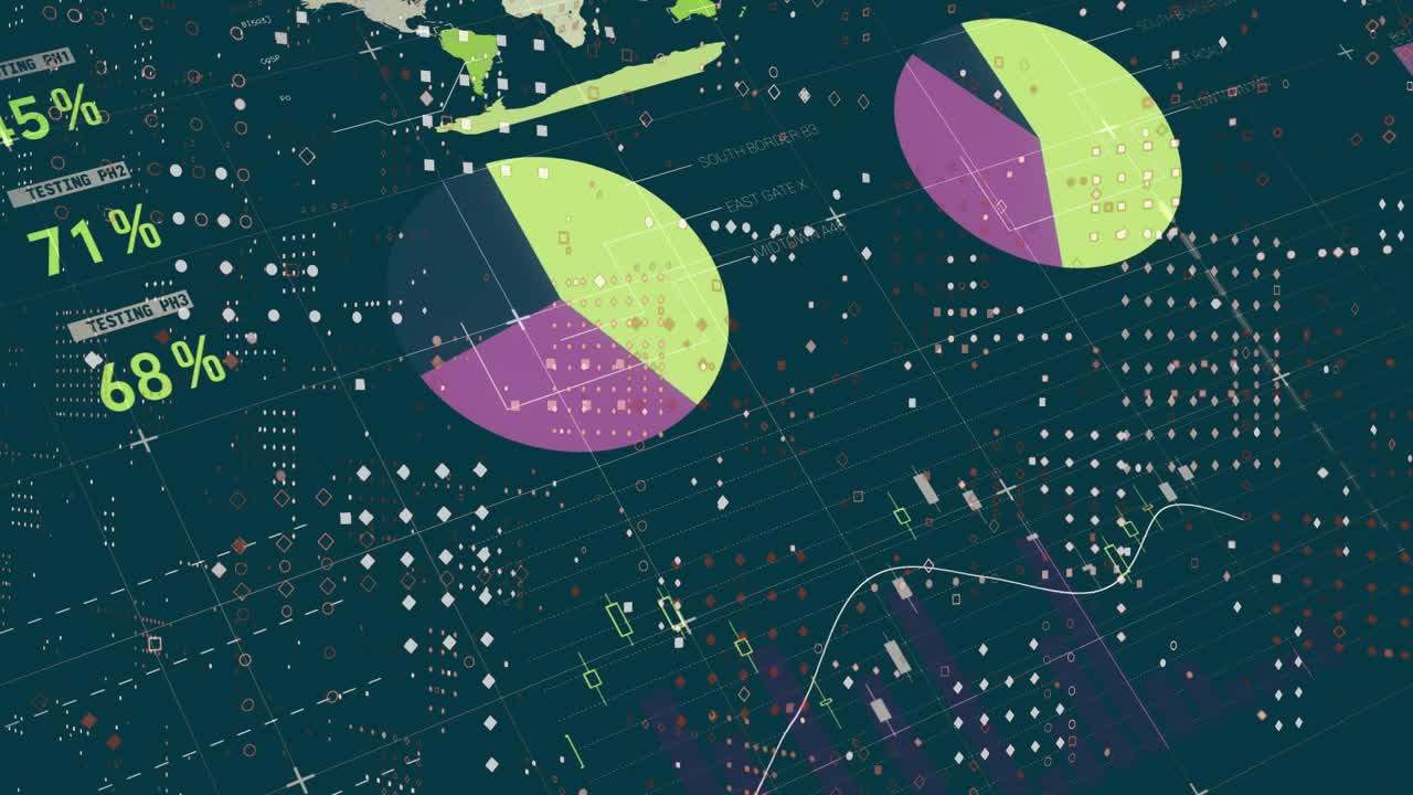 Animation of statistics and financial data processing