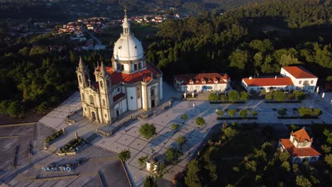 sameiro portugal golden hour, footage by drone