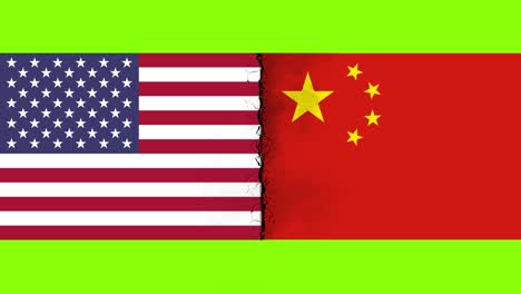 usa china trade war concept animation wiper transition