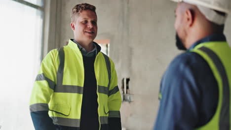 construction workers handshake