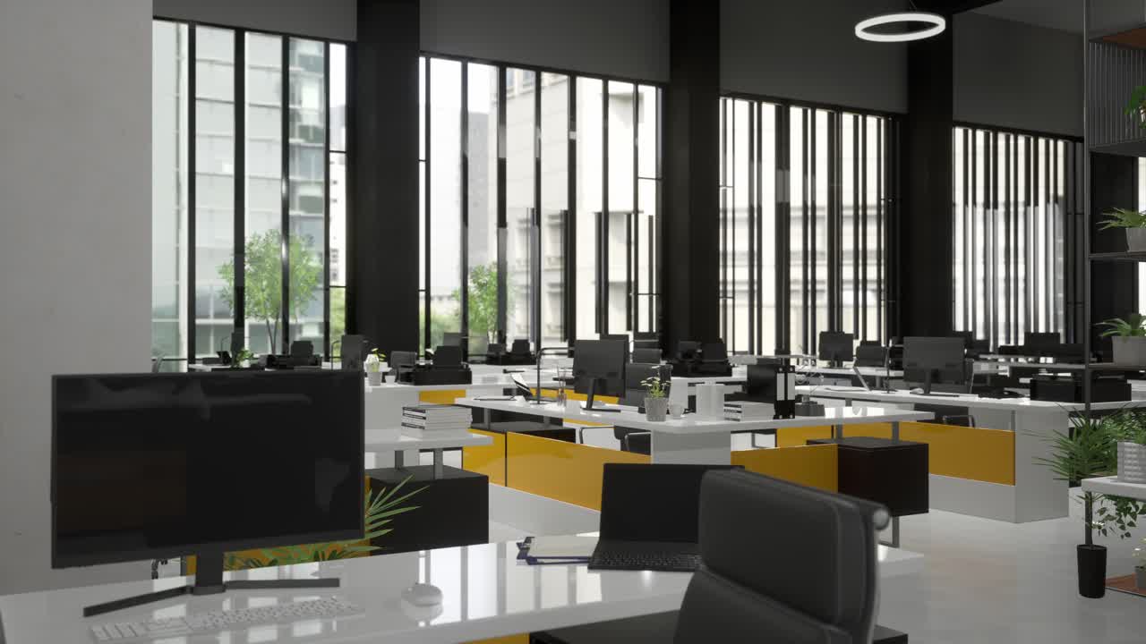 Interior Empty Modern Loft Office Open Space Modern Office