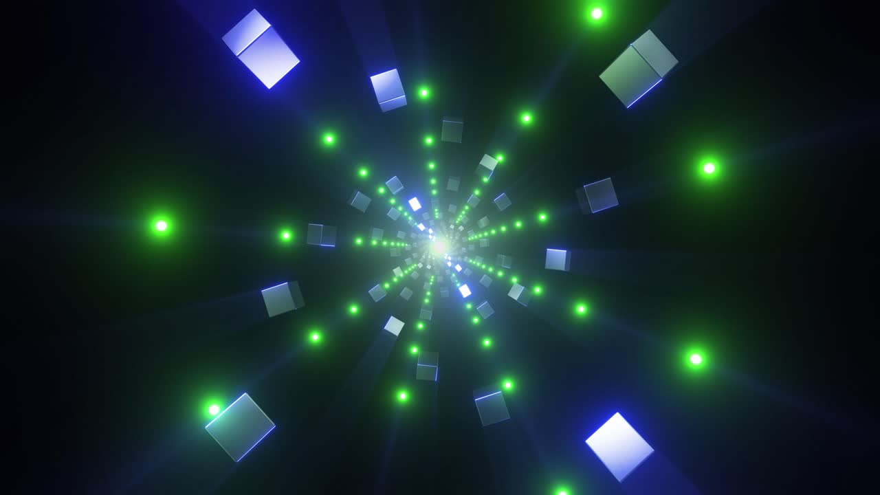 Glowing Cubes Tunnel