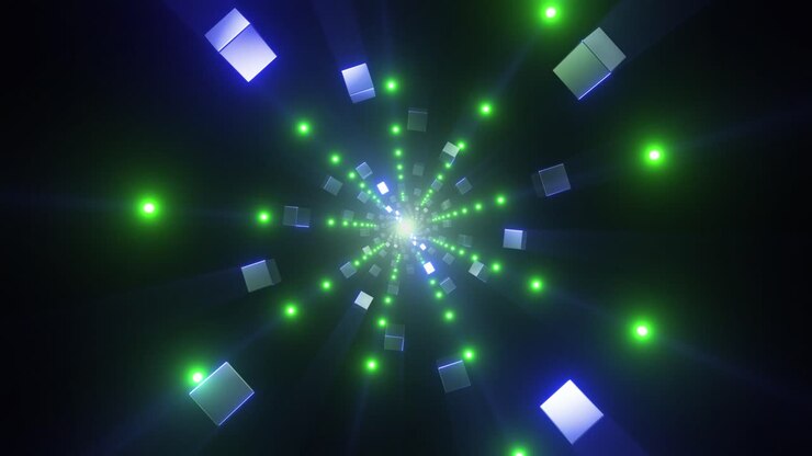 Glowing Cubes Tunnel