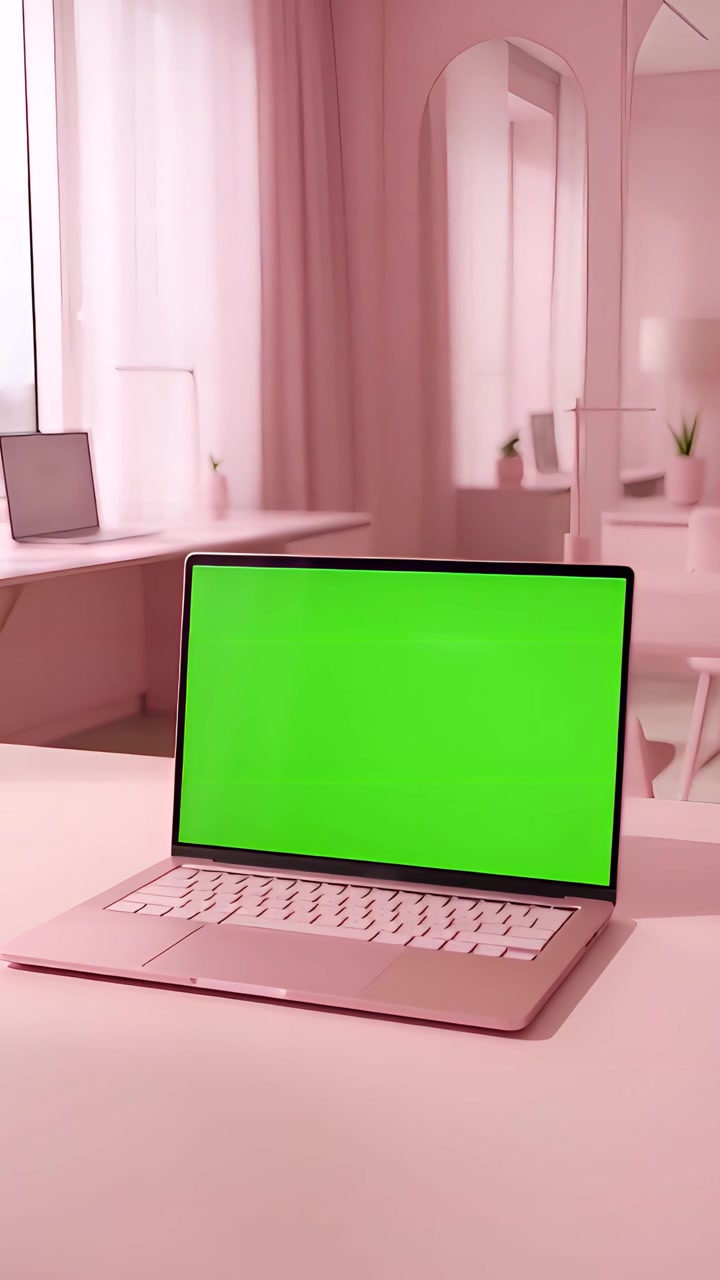 Video Mockup Schermo Verde Laptop 4K