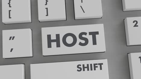 presión del botón host en el teclado