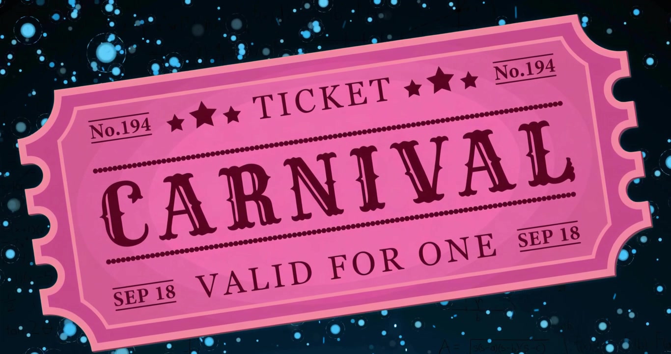 Pink carnival ticket No