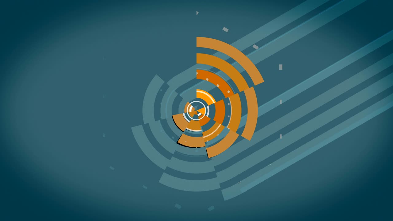 Vector color spinning abstract geometric banner. Retro style. Loop. Version without text LOADING.