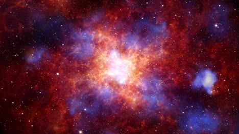 vuelo espacial en bucle exploración del espacio profundo viaje a la nebulosa de la tarántula también conocida como 30 doradus, región hii en la gran nube de magallanes.
